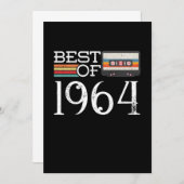 1964ヴィンテージ56th誕生日アニバーサリーギフト 招待状 (正面/裏面)
