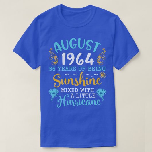 1964威厳がある年ハッピーバースデー56歳 Tシャツ (デザイン正面)