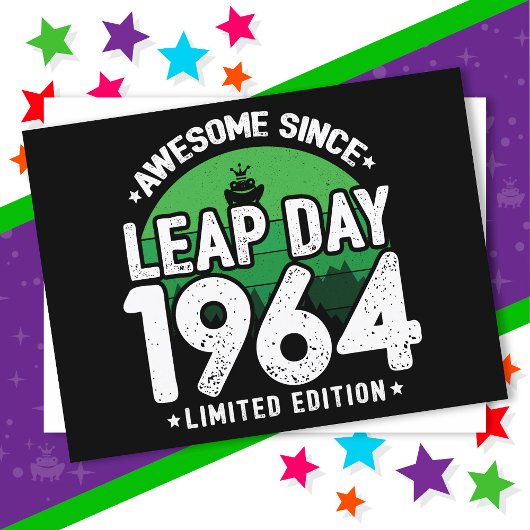 1964年からすごい うるう年2月29日 誕生日 ポストカード