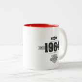 1964年に生まれて下さい(Dark&Lightgrey) ツートーンマグカップ (正面右)