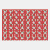 1964年のクリスマススタンプが赤で。包装紙シート ラッピングペーパーシート (正面3)