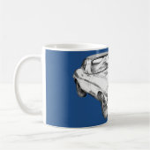 1964年のジャガーXKEの旧式なスポーツ・カーのイラストレーション コーヒーマグカップ (左)