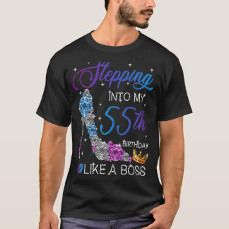 1964年の私の55誕生日へのステップイン女性クラウン Tシャツ