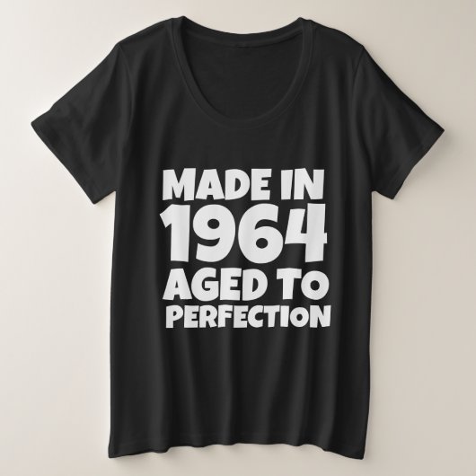 1964年の誕生日Tシャツ製 プラスサイズTシャツ (デザイン正面)