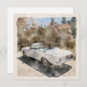 1964年コルビア・コンバーチブル・ウォーター・カラー・グリーティング・カード シーズンカード (正面/裏面)