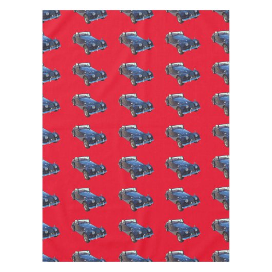 1964年モルガンプラス4コンバーチブルスポーツカー テーブルクロス (正面)