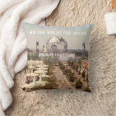 1964年レトロなニューヨーク世界博覧会ストリートビュー クッション (ブランケット)