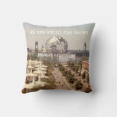 1964年レトロなニューヨーク世界博覧会ストリートビュー クッション (裏面)