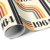 1964年レトロストライプヴィンテージポスター ラッピングペーパー (ロールコーナー)