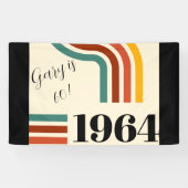 1964年レトロストライプヴィンテージポスター 横断幕 (横)