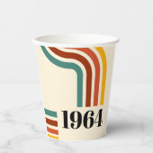 1964年レトロストライプヴィンテージポスター 紙コップ (正面)