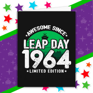 1964年素晴らし閏年日以後2月29誕生日 カード