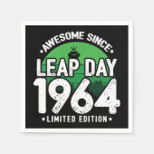 1964年素晴らし閏年日以後2月29誕生日 スタンダードカクテルナプキン (正面)