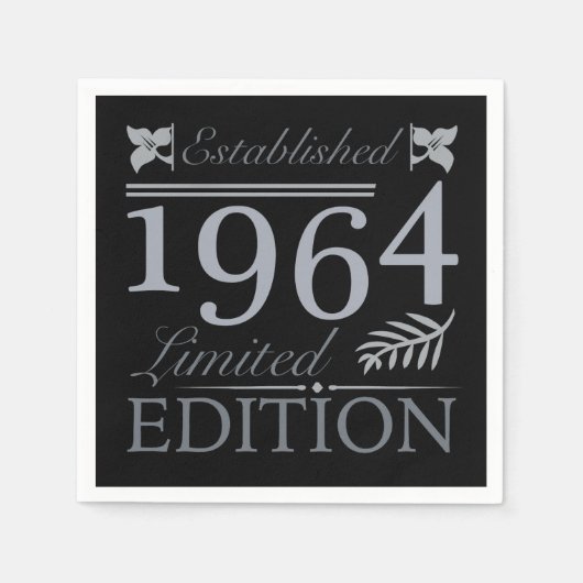 1964年限定版60歳 スタンダードカクテルナプキン (正面)