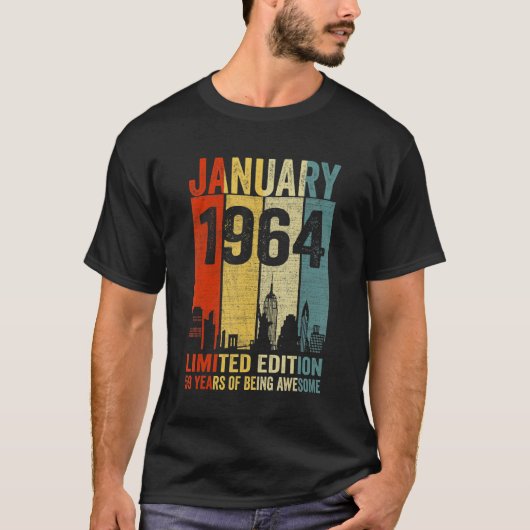 1964年1月59歳素晴らし Tシャツ (正面)