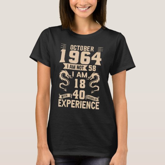 1964年10月I Am 58 I Am 18 With 40年 Tシャツ (正面)