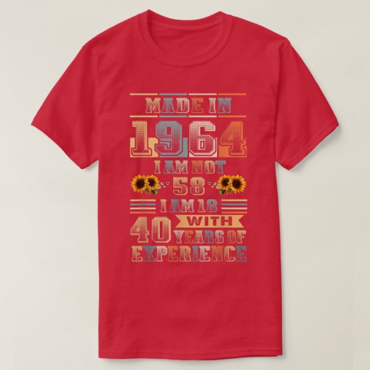 1964年18歳40年誕生日 Tシャツ (デザイン正面)