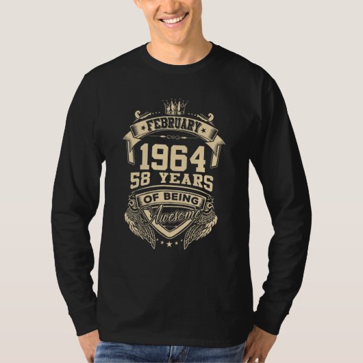 1964年2月58歳素晴らし Tシャツ (正面)