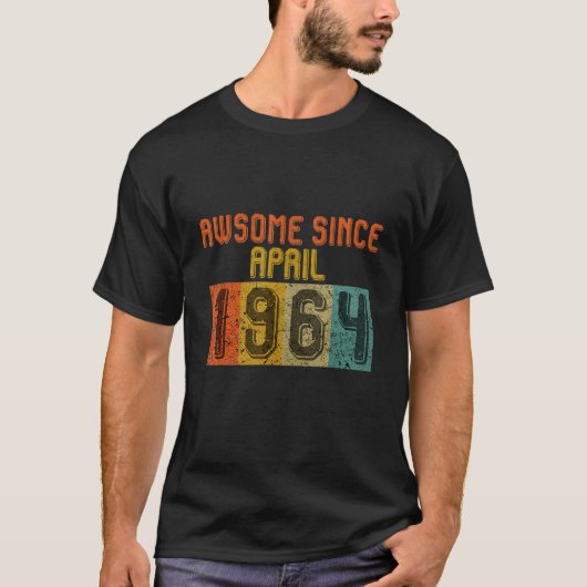 1964年4月以来のアワメ58誕生日Sヴィンテージ Tシャツ (正面)