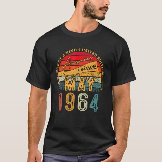 1964年5月以来58歳素晴らしギフト58th Birt Tシャツ (正面)