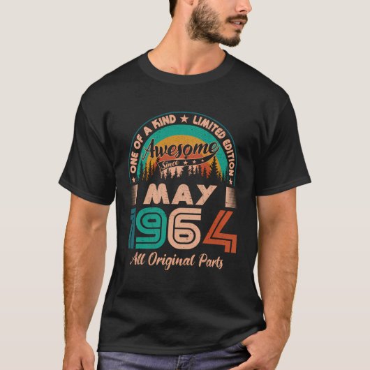 1964年5月誕生日素晴らし1964年5月以来 Tシャツ (正面)