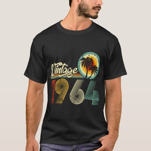 1964年60歳のギフト生まれヴィンテージレトロ60 Tシャツ (正面)
