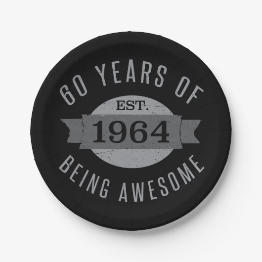 1964年60誕生日素晴らし ペーパープレート (正面)