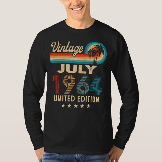 1964年7月58日誕生日ヴィンテージ Tシャツ (正面)