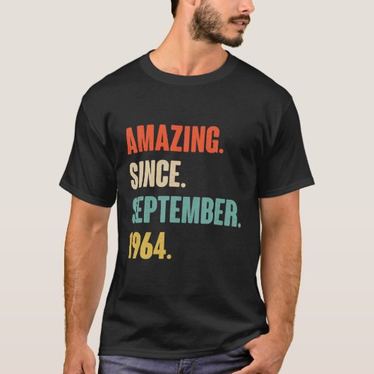 1964年9月以来の素晴らしい誕生日 – 贈り物5 Tシャツ (正面)