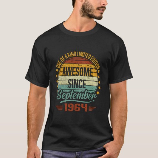 1964年9素晴らし月以来59年ヴィンテージ59日 Tシャツ (正面)