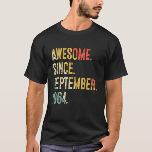 1964年9素晴らし月58日Birから58歳 Tシャツ (正面)