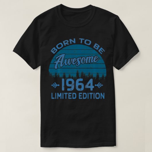 1964生まれ年のヴィンテージ誕生日ギフトへ Tシャツ (デザイン正面)