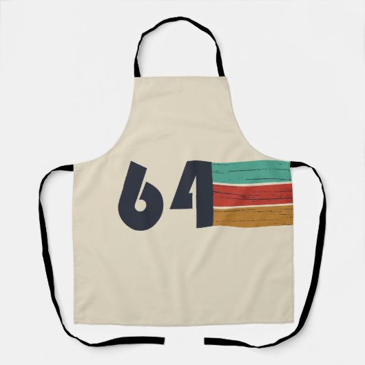 1964生まれ年のヴィンテージ誕生日 エプロン (正面)