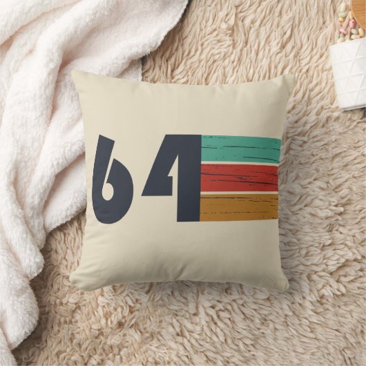 1964生まれ年のヴィンテージ誕生日 クッション (ブランケット)