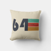 1964生まれ年のヴィンテージ誕生日 クッション (正面)