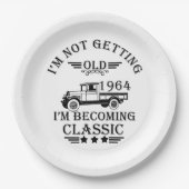 1964生まれ年のヴィンテージ誕生日 ペーパープレート (正面)