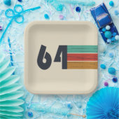 1964生まれ年のヴィンテージ誕生日 ペーパープレート (パーティー)