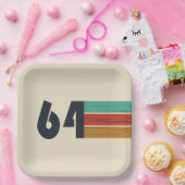 1964生まれ年のヴィンテージ誕生日 ペーパープレート (パーティー)