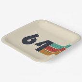 1964生まれ年のヴィンテージ誕生日 ペーパープレート (傾斜あり)