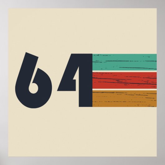 1964生まれ年のヴィンテージ誕生日 ポスター (正面)