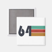 1964生まれ年のヴィンテージ誕生日 マグネット (正面/裏面)