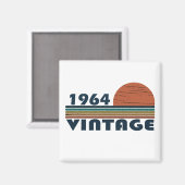 1964生まれ年のヴィンテージ誕生日 マグネット (正面/裏面)