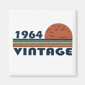 1964生まれ年のヴィンテージ誕生日 マグネット (正面)