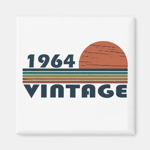 1964生まれ年のヴィンテージ誕生日 マグネット