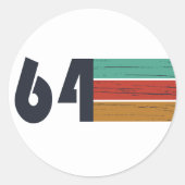 1964生まれ年のヴィンテージ誕生日 ラウンドシール (正面)