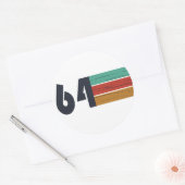 1964生まれ年のヴィンテージ誕生日 ラウンドシール (封筒)