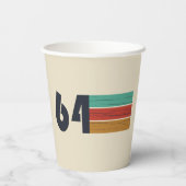 1964生まれ年のヴィンテージ誕生日 紙コップ (裏面)
