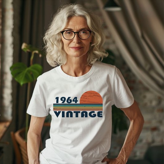 1964生まれ年のヴィンテージ誕生日 Tシャツ