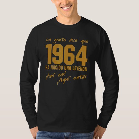 1964生まれ誕生日衣装ヴィンテージ1964お祝い Tシャツ (正面)