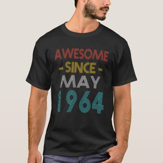 1964素晴らし年5月ヴィンテージ誕生日 Tシャツ (正面)